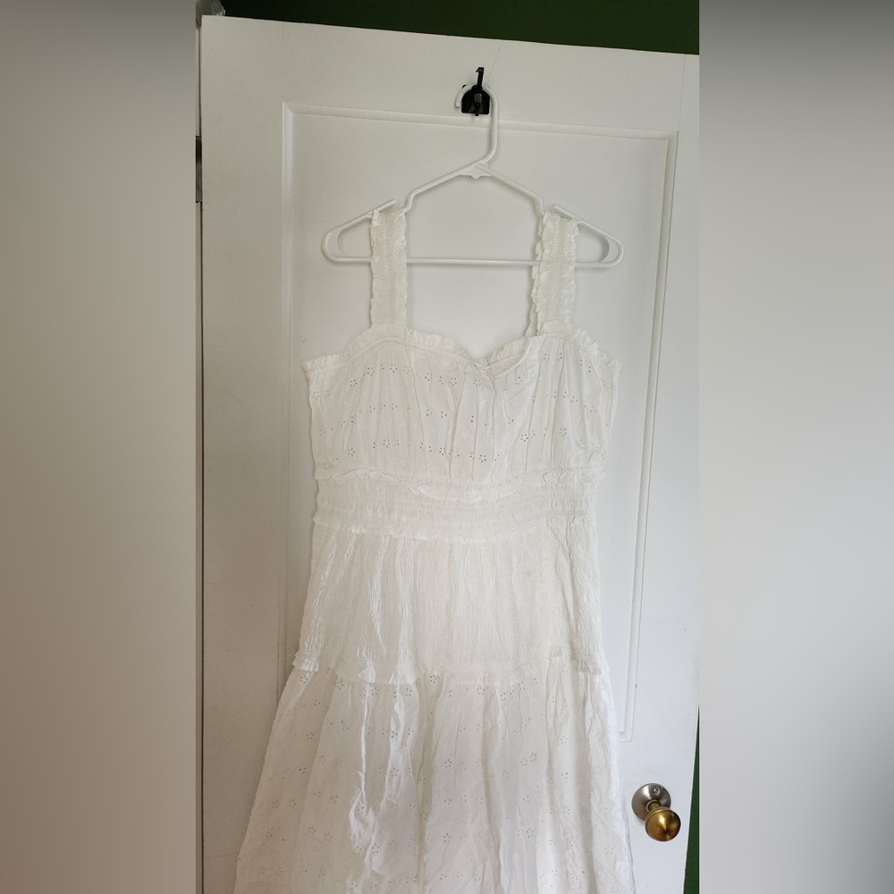 Gap x DOEN White Eyelet Maxi Dress XL - Picture 2 of 6